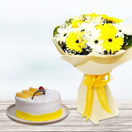 Mixed Gerbera and pineapple cakes, Dairy Milk