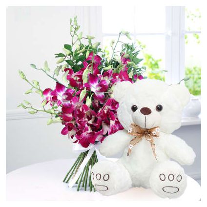 Orchids and with Teddy