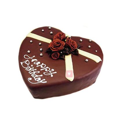 Heart Shape Eggless Chocolate truffle Cake