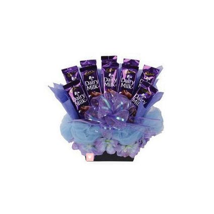 Basket of Cadbury Dairy Milk