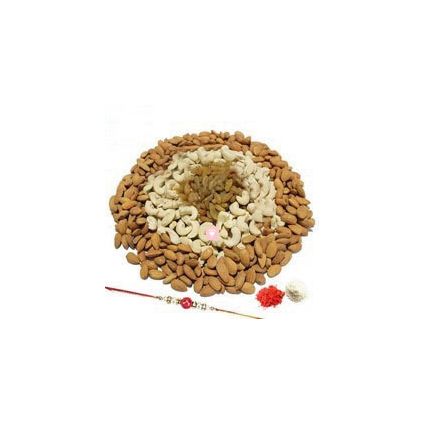 Rakhi with 1 Kg Dry Fruits