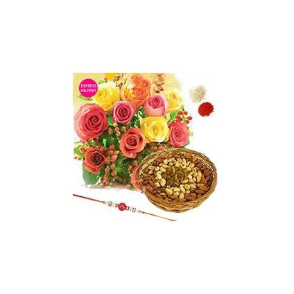 Mixed Roses N Rakhi