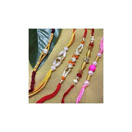 Five different types of rakhi