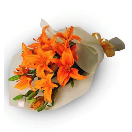 10 orange lilies