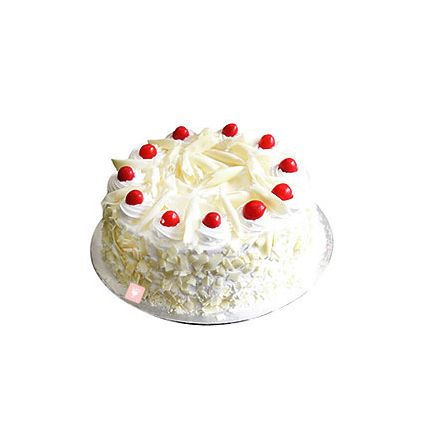 Eggless White Forest Cake