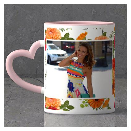 With Flowers and Love Personalized Anniversary Mug