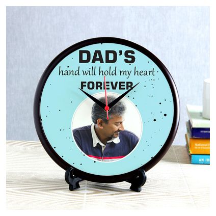 Dad Forever Personalized Wooden Round Clock