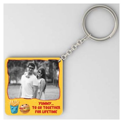 Together for lifetime Personalized Square Key-chain