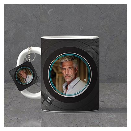 Fabulous Father Personalized Birthday Keychain & Mug combo