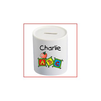 charlie Personalized Piggy Bank