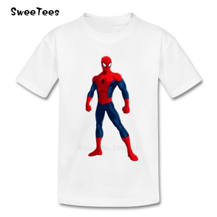 Kids Favorite Spiderman White T-Shirt