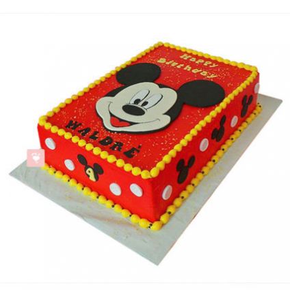 Red Mickey Mouse Cake