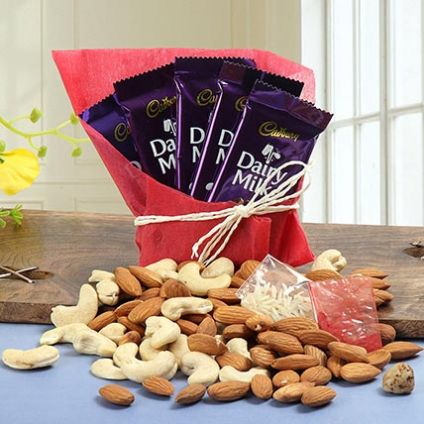 chocolates combined with dry fruits