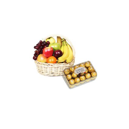 Mixed fruits with Ferrero Rocher