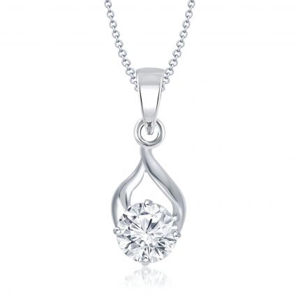 Nakabh Timeless Crystal Stone Pendant Necklace