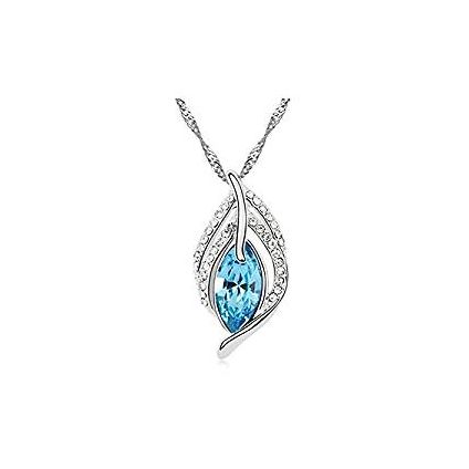 Elegant Blue Austrian Crystal Pendan