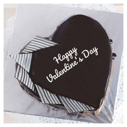 1 kg Heart shape chocolate truffle cake