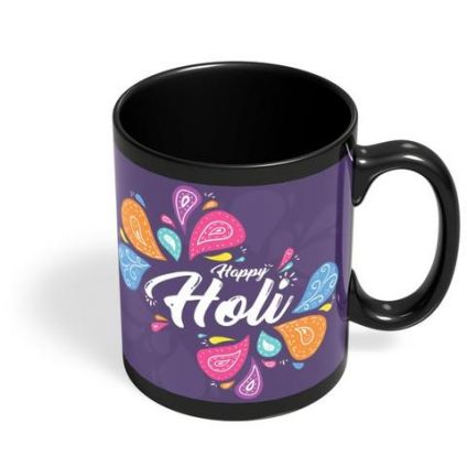 Holi Special Black Mug