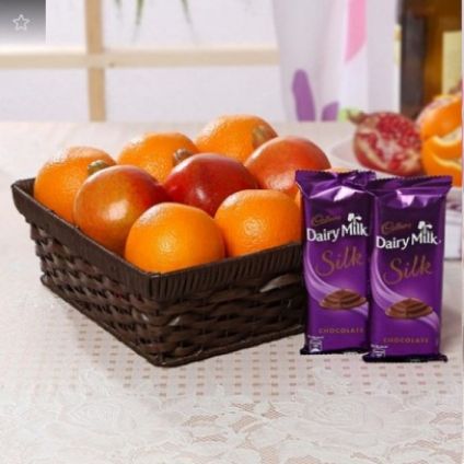 Fresh Fruits With Dairy Milk Silk