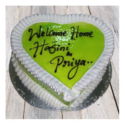 Heart Shape Kiwi Cake