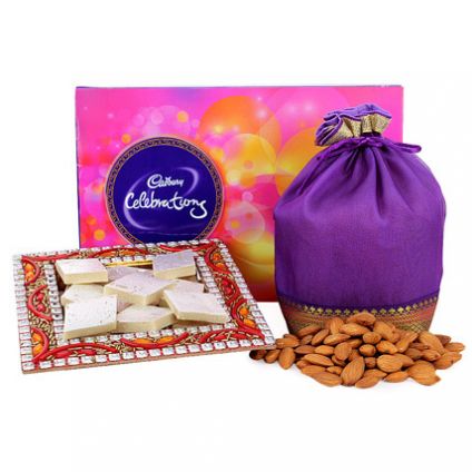 Dry Fruits With Diya Sweets