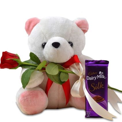Rose, Chocolate and Teddy