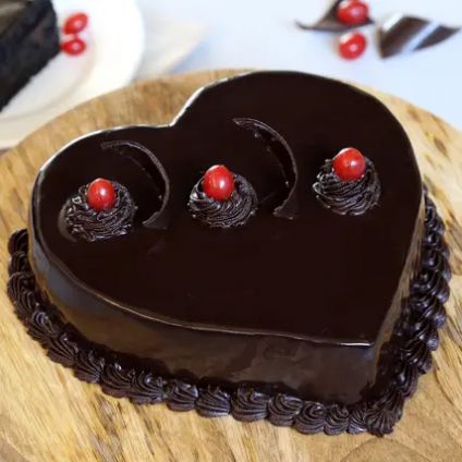 Heart Chocolate Truffle Cake