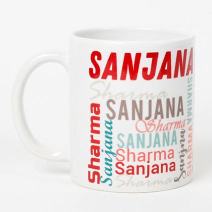 Multicolored peronalized name Mug