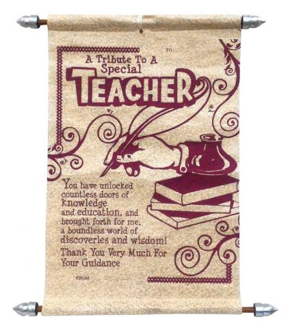 Teachers Day Scroll Card