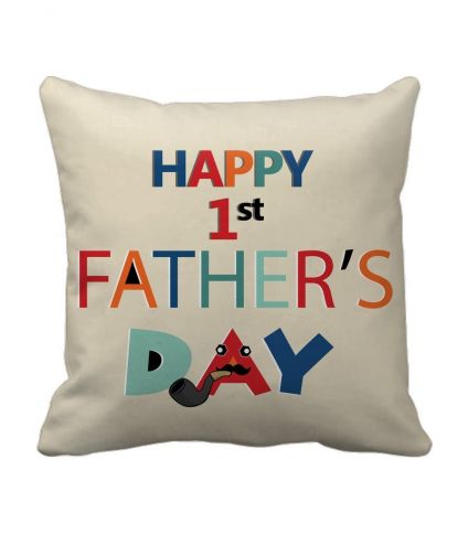 Gifts For Dad From Son printed Cushion(12 Inch X 12 Inch,Multicolor) with Inner Filler