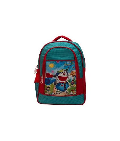 Arip Green & Red Polyester School Bag