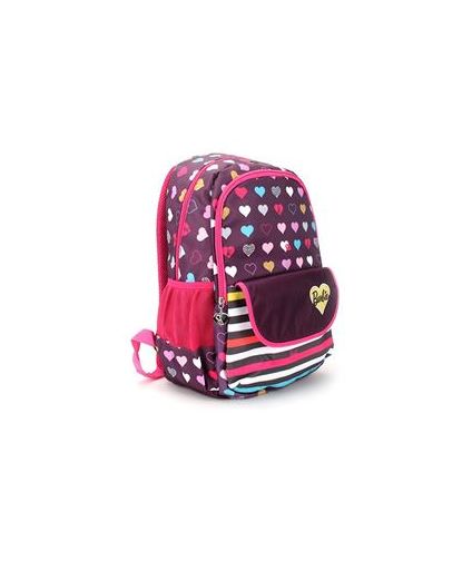 Barbie School Backpack Heart Print Pink And Purple