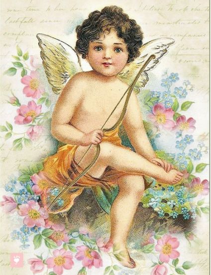 Vintage Shabby Chic Cupid, Valentine