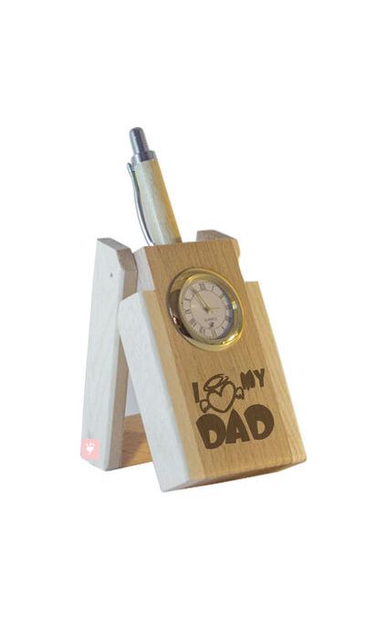 I love my Dad Pen with Stand and Clock.