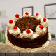 Black forest with fruits basket