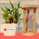 Hourglass Timer With Bamboo Plant