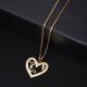 Jewellery Silver Plated double heart Pendant for girls With Chain