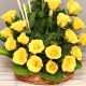 Basket of 20 Yellow Roses